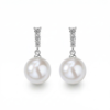 Whispering Light Sterling Silver Pearl Drop Earrings