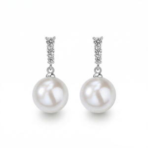 1 Whispering Light Sterling Silver Pearl Drop Earrings