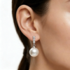 Whispering Light Sterling Silver Pearl Drop Earrings