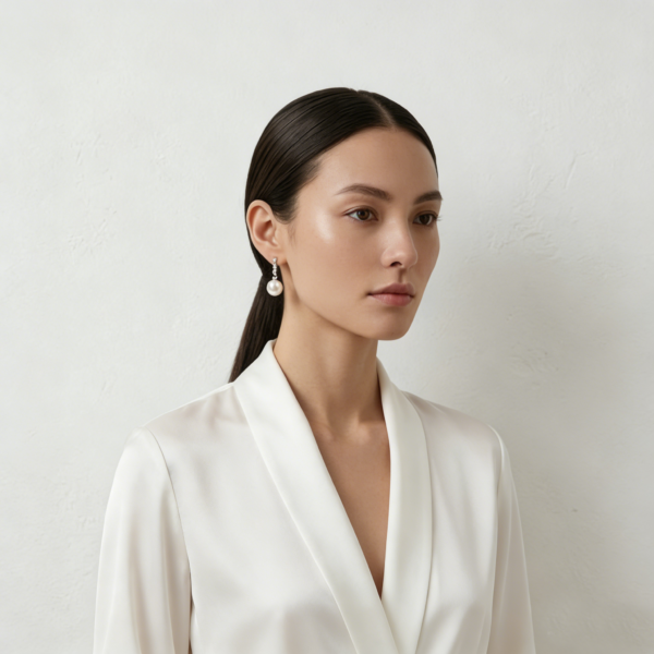 Whispering Light Sterling Silver Pearl Drop Earrings