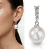 Whispering Light Sterling Silver Pearl Drop Earrings