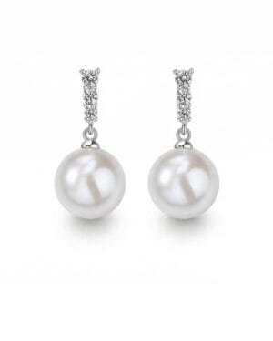 Whispering Light Sterling Silver Pearl Drop Earrings