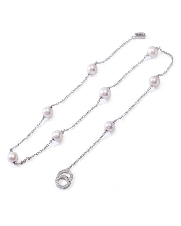 18K Gold Pearl Tincup Necklace