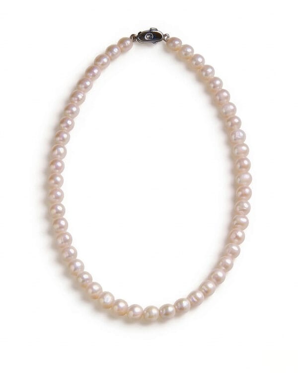 Timeless Minimalist Pink Freshwater Pearl Necklace – Classic Blush Pearl Strand