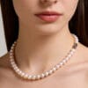 Timeless Minimalist Pink Freshwater Pearl Necklace – Classic Blush Pearl Strand